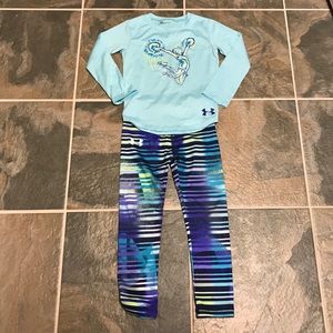 Under Armour Girls Long Sleeve Top Legging Set 5